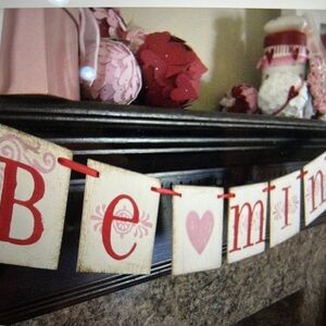 Romantic 'Be Mine' Banner with Heart Design